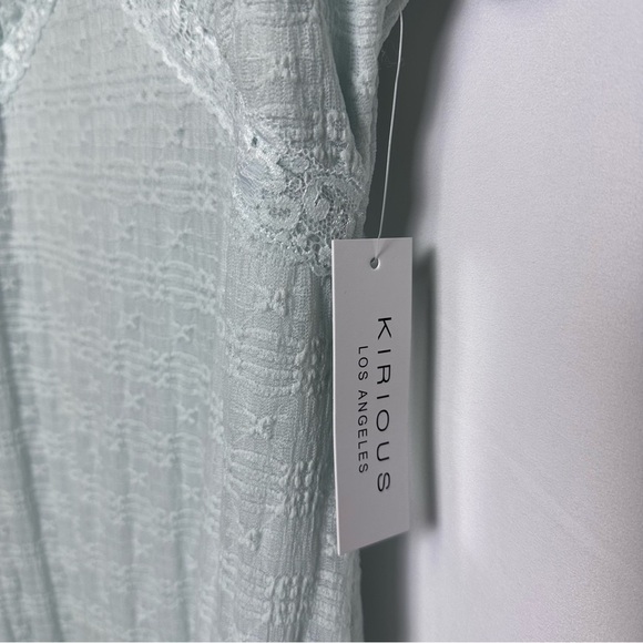 Kirious Los Angeles Light Blue Lace Puff Sleeve Mini Dress Feminine Medium NWT - Picture 6 of 11